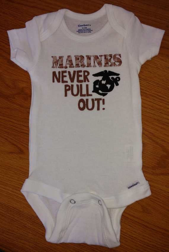 Baby Boy OR Girl Onesie w/ Marine Corps Emblem w/ Marines
