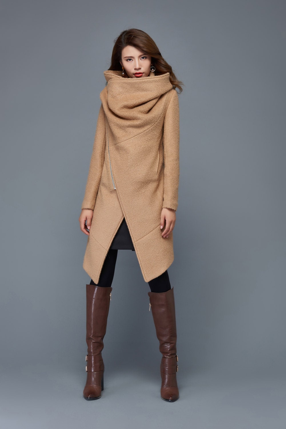 womens coats wool coat Asymmetrical coat coats jackets