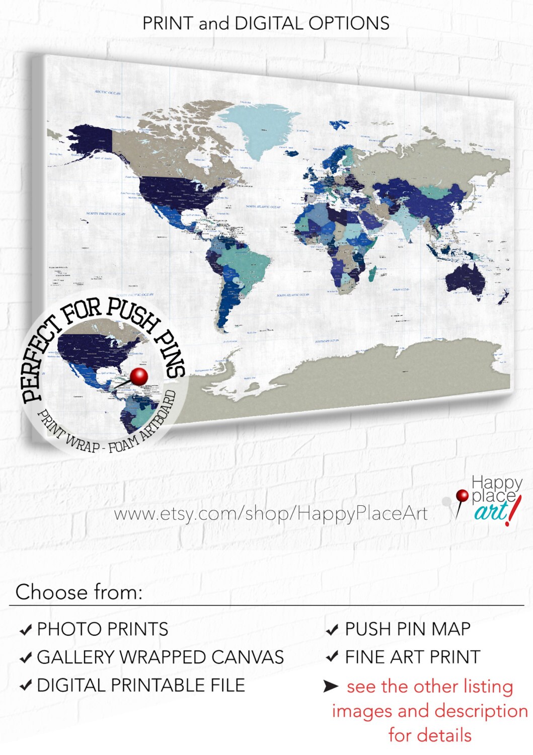 Detailed Political map World Map Map with Country Borders