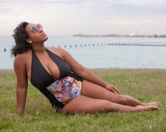 Echo Floral Halter One Piece Swimsuit
