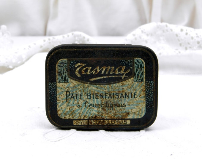 Vintage French Metal Medicine Candy Tin / French Decor / French Vintage / Cottage Chic / Retro Home Interior / Apothecary / Parisian Decor