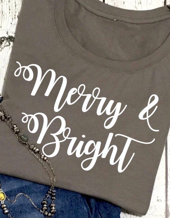 Merry and Bright holiday shirt 