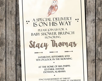 Owl Baby Shower Invitation | Harry Potter Baby Shower Invitation | Baby Shower Invitation | Harry Potter Invitation | Digital Invitation