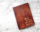 Leather Passport Cover Travel Wallet, And So The Adventure Begins Passport Holder, Genuine Leather Wanderlust Travel Gift