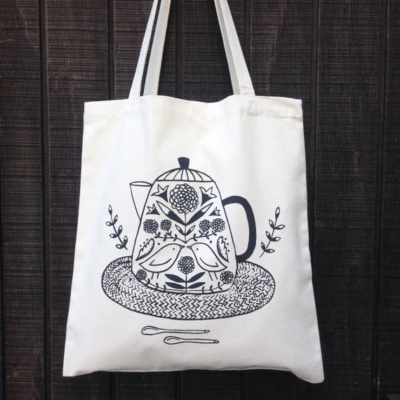 Items similar to Teapot tote bag on Etsy