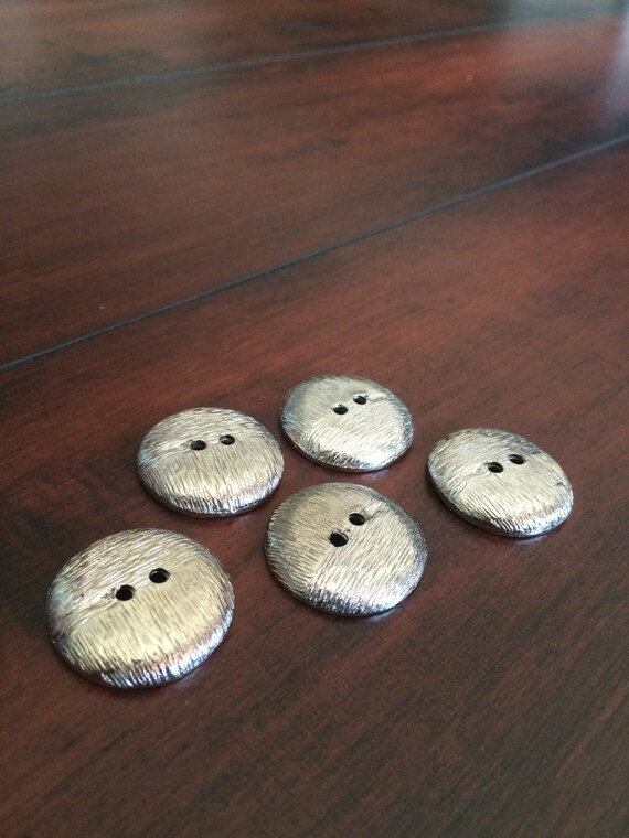 Large Silver Button Lot Metal Buttons 1 Inch Silver Buttons