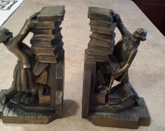 1920's - K and Co. - "The Librarian" Book Ends