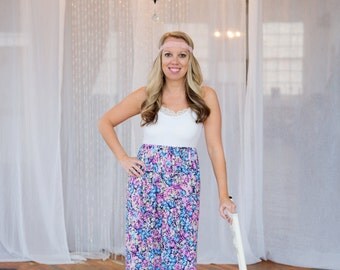 The Floral Maxi-Tank Dress -- Women's Maxi Dress -- Jersey Cotton Knit Dress -- Custom Made to Measure