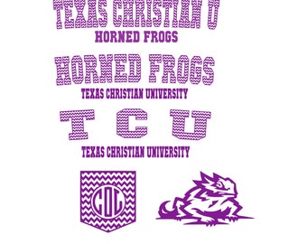 TCU Jersey Set SVG Studio Eps PNG Pdf vinyl cutting file