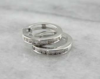Stylish White Gold Diamond Hoops for Any Occasion 7KLATK-D
