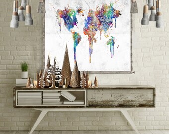 World Map Tapestry Wall Hanging world map tapestry | etsy World Map Tapestry Wall Hanging world map tapestry | etsy