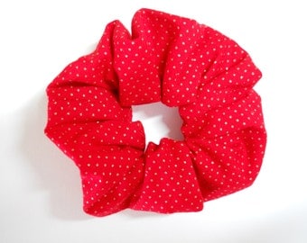 Scrunchie Red With Gold Dots