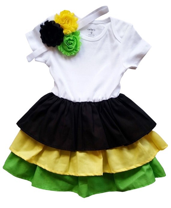Jamaica Pride Baby Girl DressRDJ