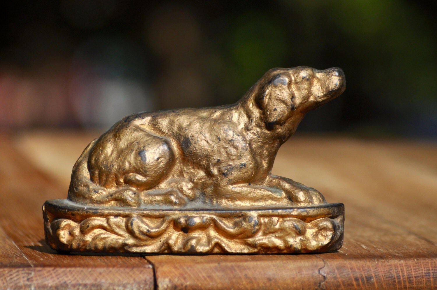 Vintage Dog Doorstop Cast Iron