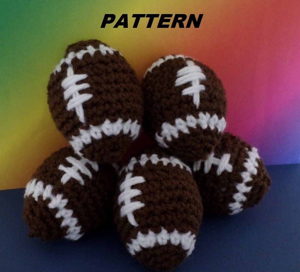 PATTERN Mini Football Crocheted