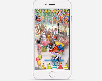 Birthday Snapchat Geofilter, Party Snapchat Filter, Bunting Flags Birthday Geofilter, Custom Birthday Snapchat Geofilter, On-Demand Filter