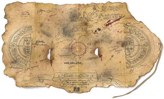 goonies one eyed willys treasure map prop replica by