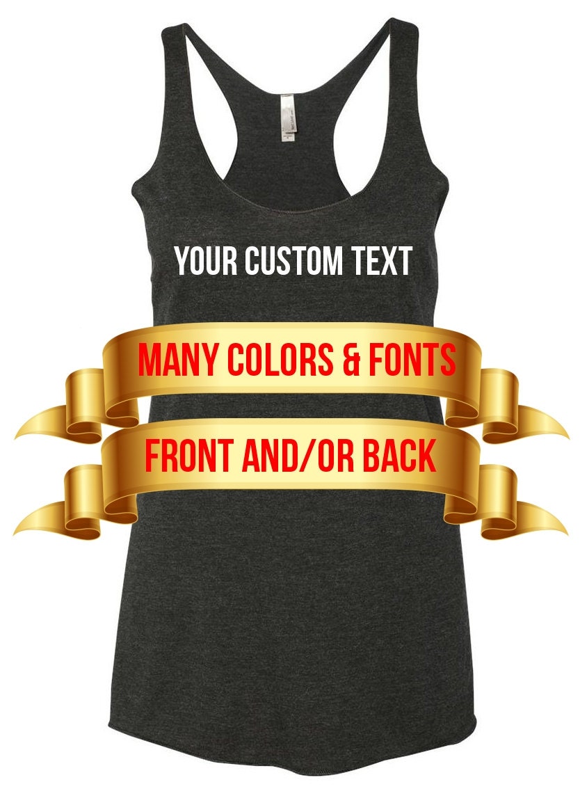Personalized Tank Top Add your own text Custom Tank Top