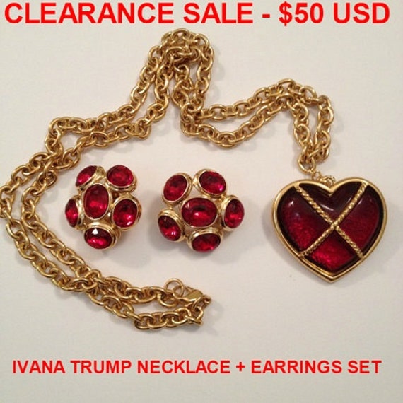 CLEARANCE SALE Ivana Trump Necklace and Earrings Vintage