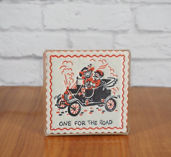 Vintage Paper Coasters by Monogram of by FireflyVintageHome