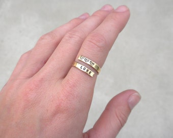 Mothers Ring - Personalized Name Ring - Wrap Ring - Mothers Jewelry - Mothers Day Gift - Kids Name Ring - Initial Ring
