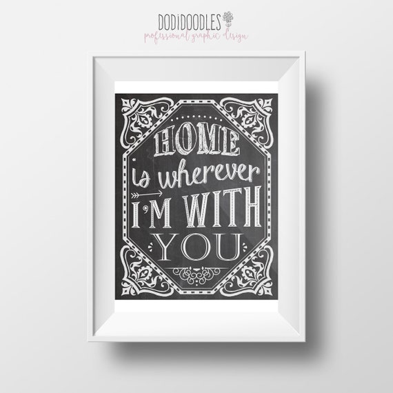 Home Is Wherever I'm With You Printable Art Print