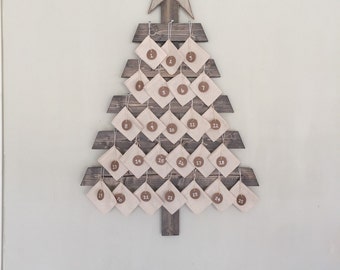 FREE SHIPPING! Advent Calendar - Primitive Advent Calendar - Christmas Calendar