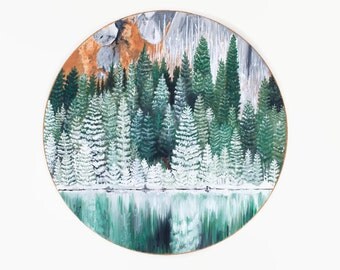 Forest Print, Nature Print, Forest Art, Nature Art, Forest Painting, Landscape Painting, Tree Art, Forest Artwork, Evergreen, Landscape Art
