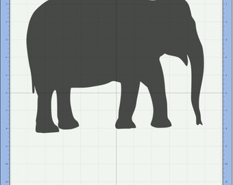 Elephant Cutting file. SVG & Scut3 file formats included. Sizzix / Cricut / eCal / Sure-Cuts-a-Lot