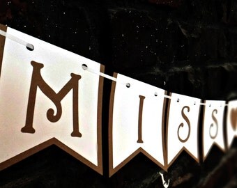 Miss to mrs banner | Etsy
