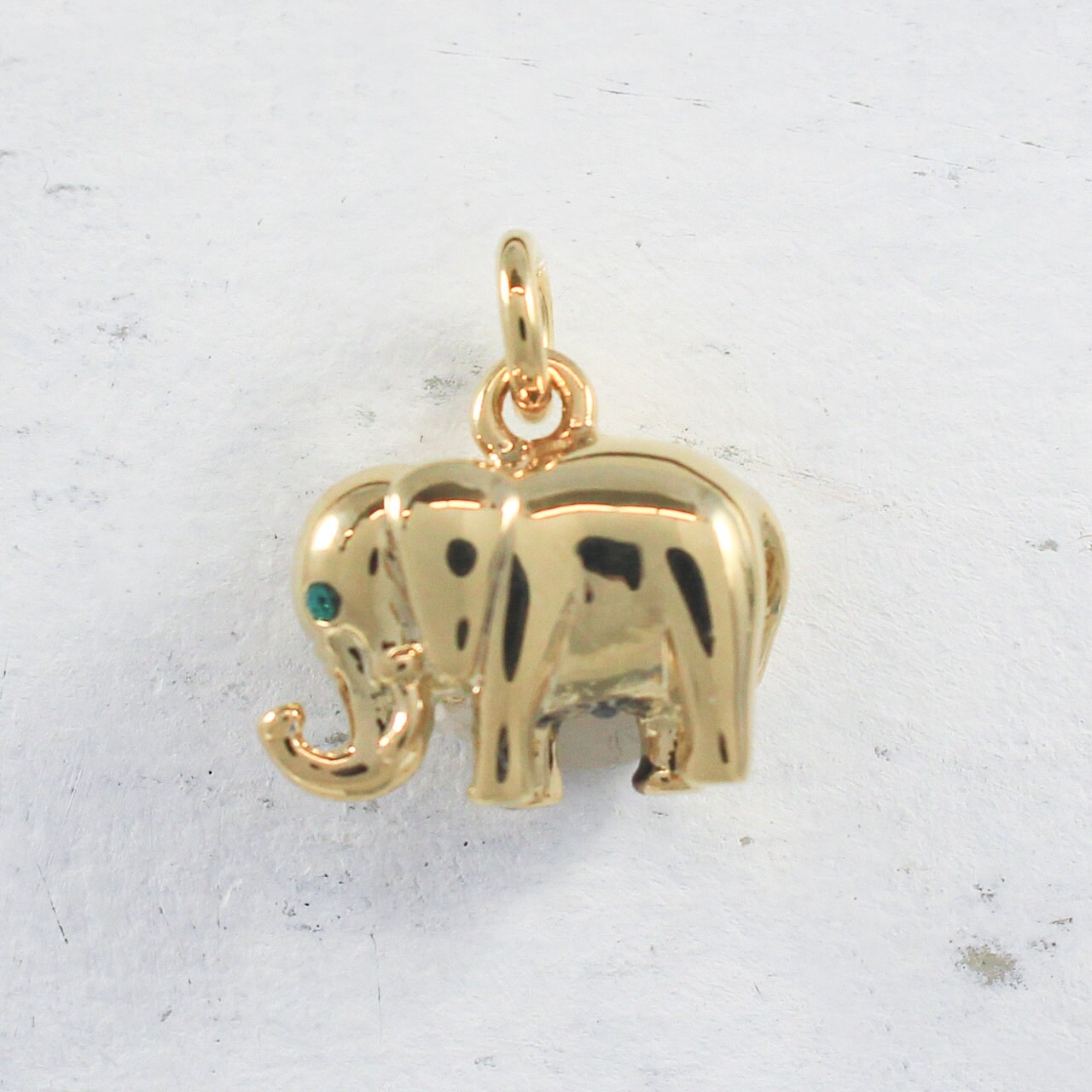 Lucky Elephant Charm Pendant Good Luck Charm Polished