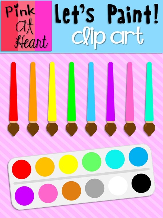 Lets Paint Clip Art from PinkatHeart on Etsy Studio