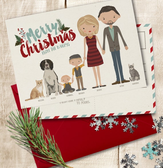 Christmas Card ADD-ON Personalized Holiday Card Custom