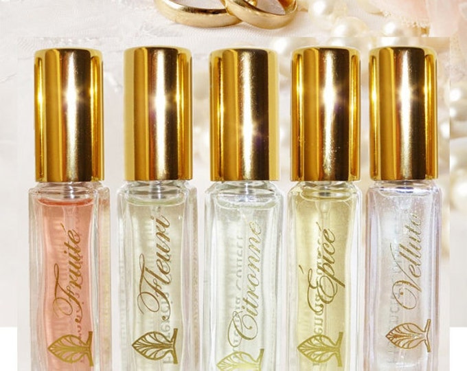 Wedding Favors, 5 Fragrances for Women by Florencia, Florencia Collection Life is Beautiful, Natural Fragrance Oils, Travel Size
