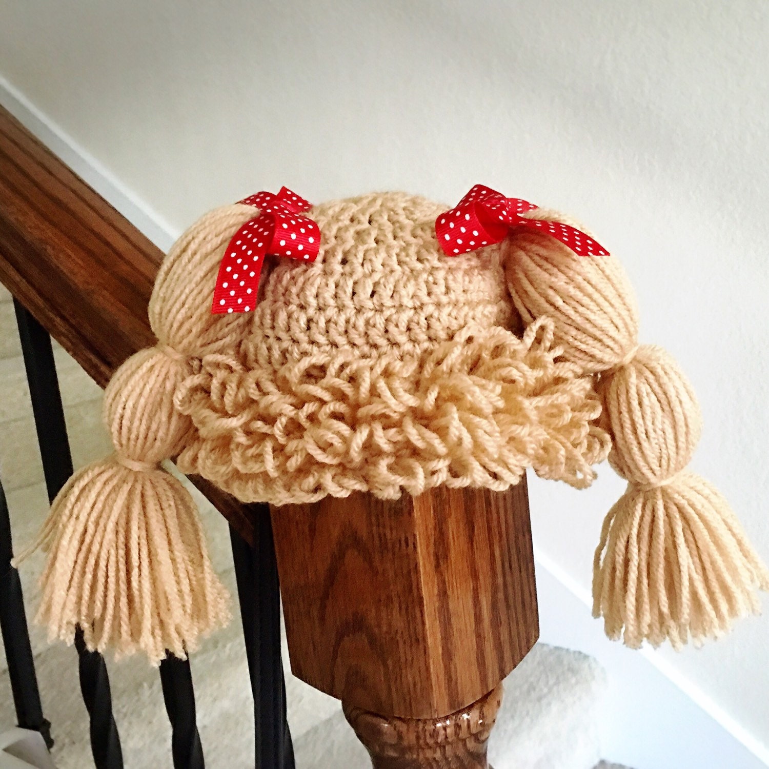 Crochet Cabbage Patch Costume Hat Wig Baby Shower Holiday