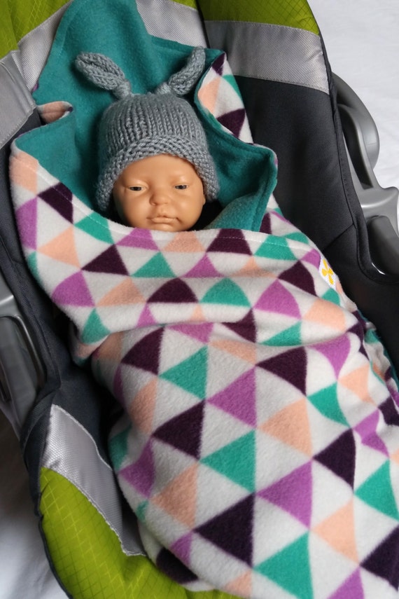 Car Seat Blanket Car Seat Swaddle Swaddle Blanket Teal and