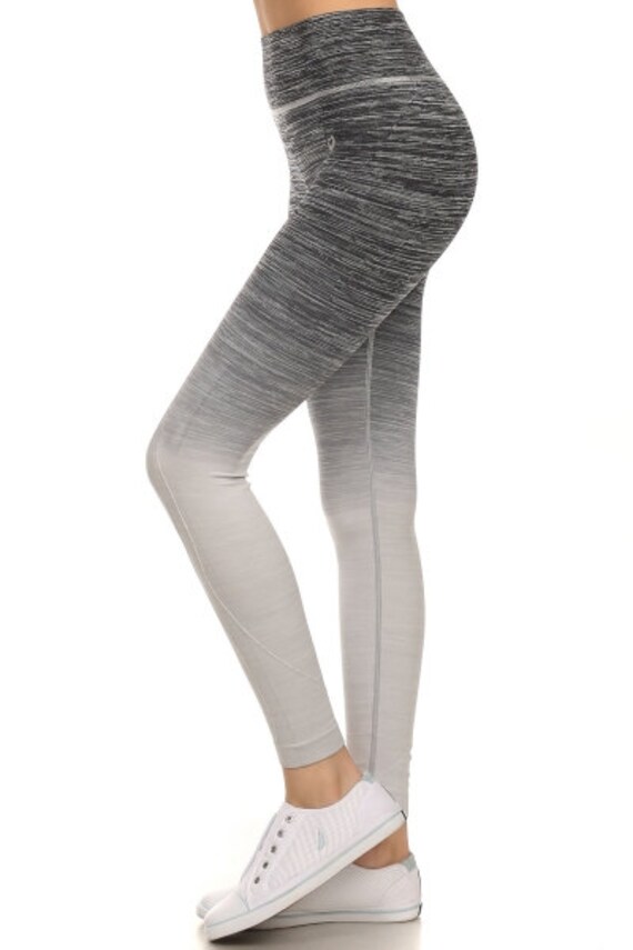 Items similar to Ombre Leggings in Black and White on Etsy
