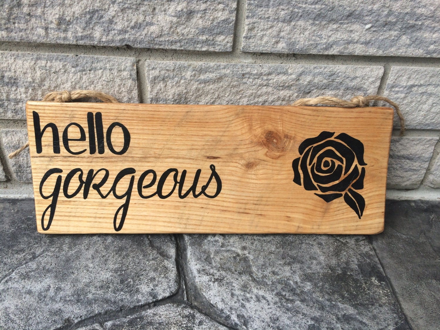 HELLO wood sign art for girly space home decor