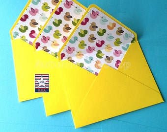 lined a2 envelope yellow baby shower envelope newborn baby stationary envelope note card - Decorative Envelopes lined a2 envelope yellow baby shower envelope newborn baby stationary envelope note card - Decorative Envelopes