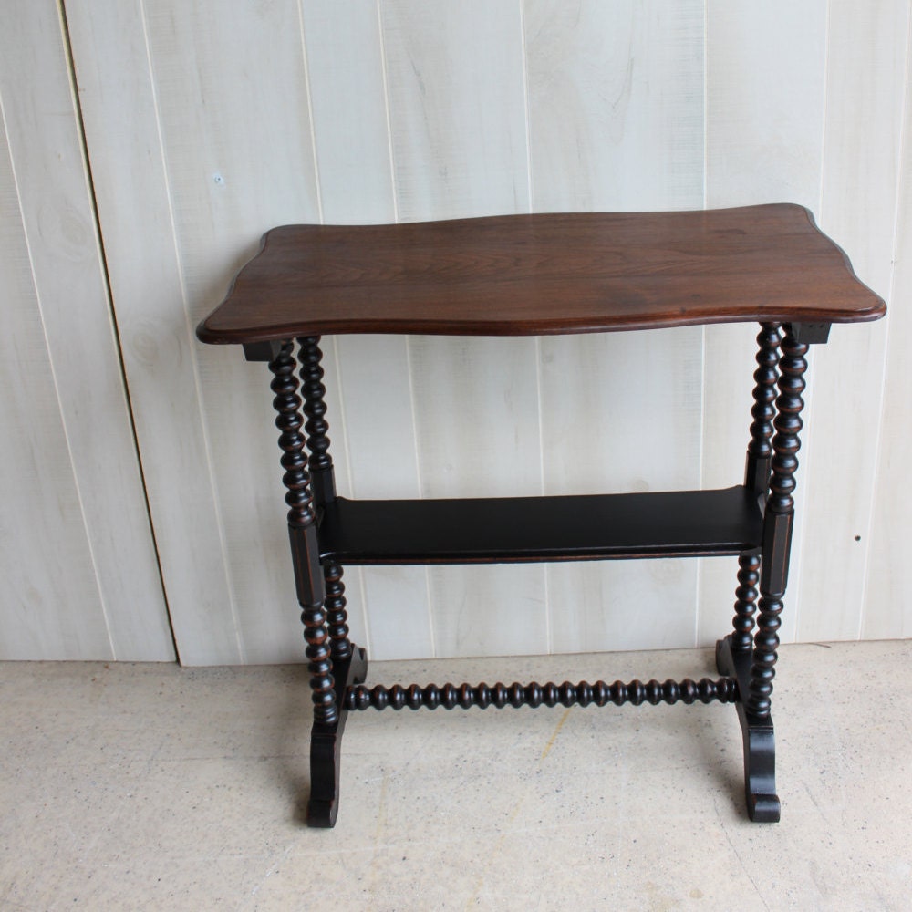 Antique Spindle Table PRIMITIVE BLACK