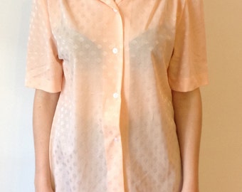 70s pink blouse