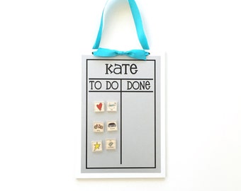 Chore Chart + 12 Magnets - 9 x 13 magnetic, personalized chore board