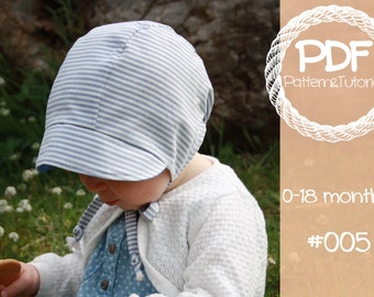 Short Brimmed Baby Bonnet Sewing Pattern // Reversible Baby Bonnet // Baby Bonnet // Modern Bonnet Pattern // Baby Boy // Baby Girl //