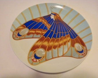 Seymour Mann Butterfly Woman Art Nouveau 1980 Decor Plate