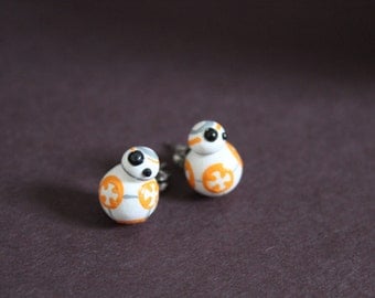 Polymer Clay BB-8 Earrings