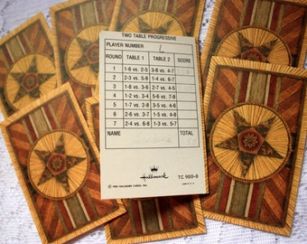 Printable Vintage Bridge Score Cards Tally Cards Fancy
