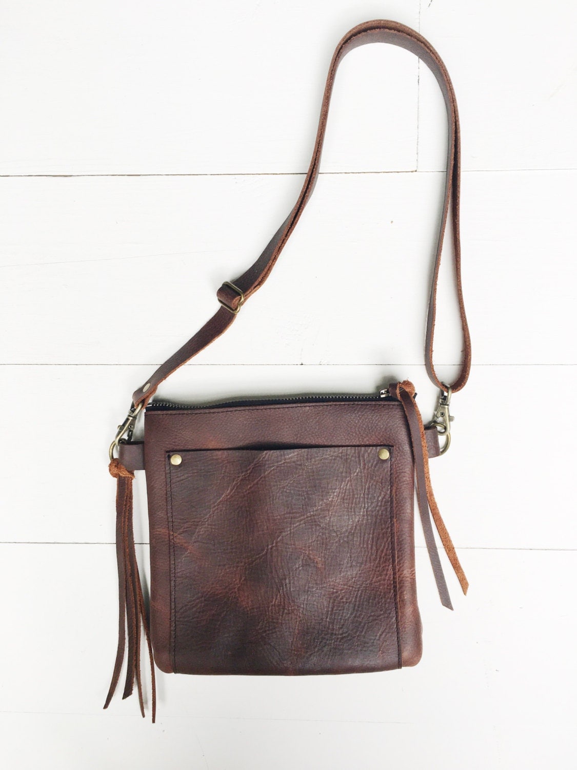 Brown leather crossbody bag brown leather purse crossbody