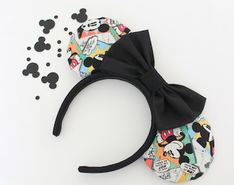 Mickey Mouse Comic Mouse Ears, Mickey Mouse Comic Minnie Ears, Mouse Ears, Minnie Mouse Ears, Comic Book Mickey Mouse