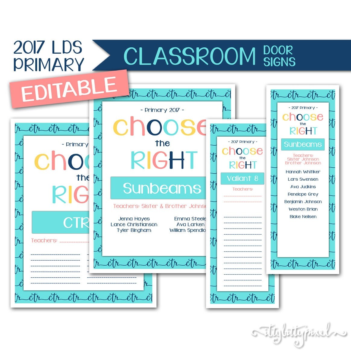 Classroom Door Sign LDS Primary 2017 Theme PRINTABLE Choose