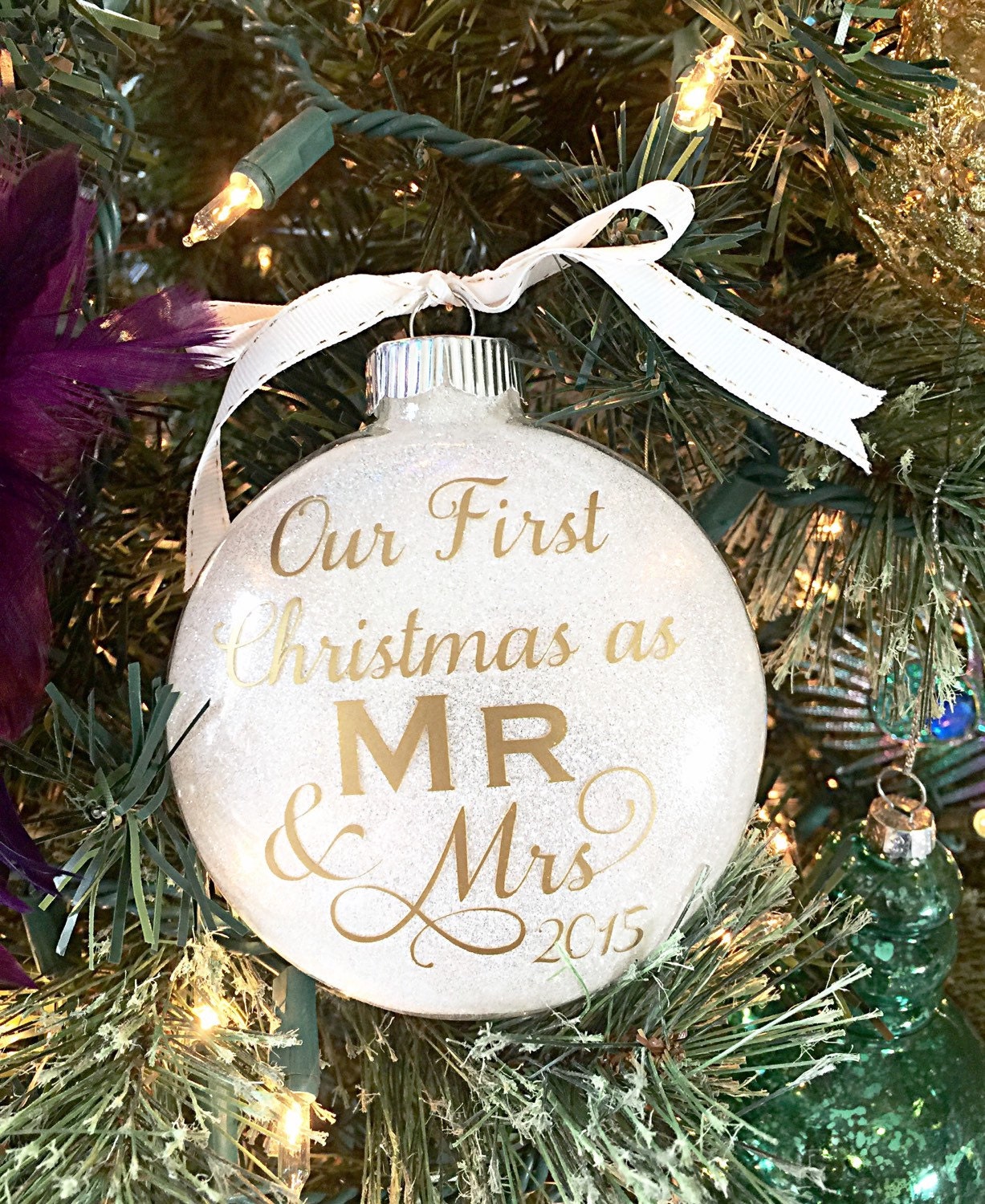 our first christmas ornament wedding present bridal shower our first christmas ornament wedding present bridal shower